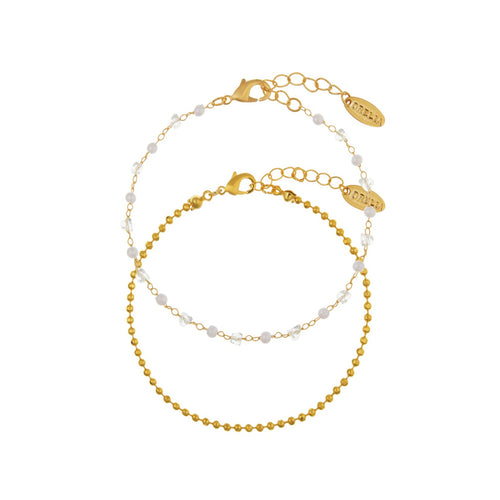 Orelia Crystal & Bar Link Chain Bracelet, Gold/Grey