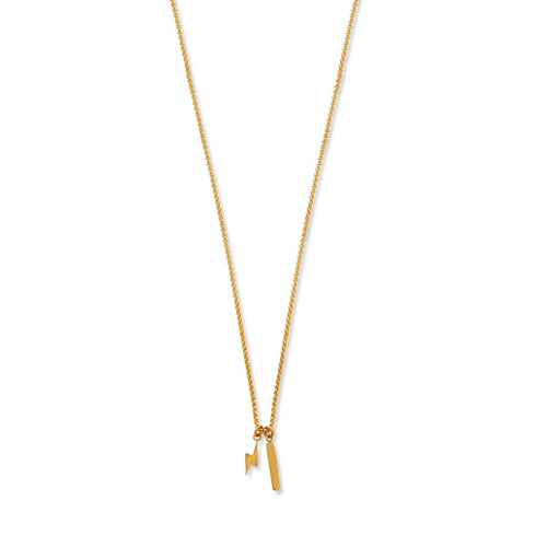 LUXE Linear Link T-Bar Necklace - Gold