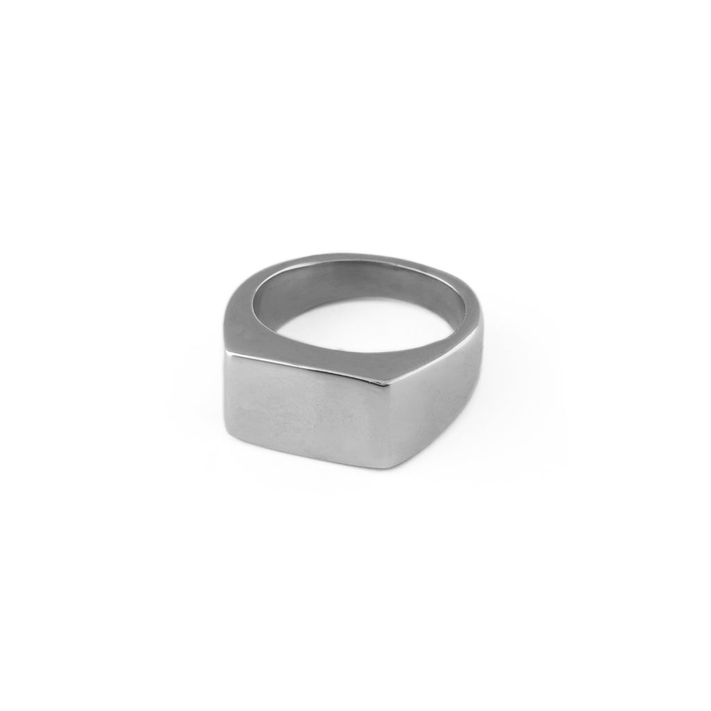 Chunky Signet Ring - Silver