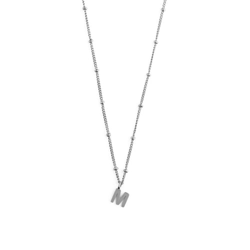 Satellite Chain Initial Necklace - Silver