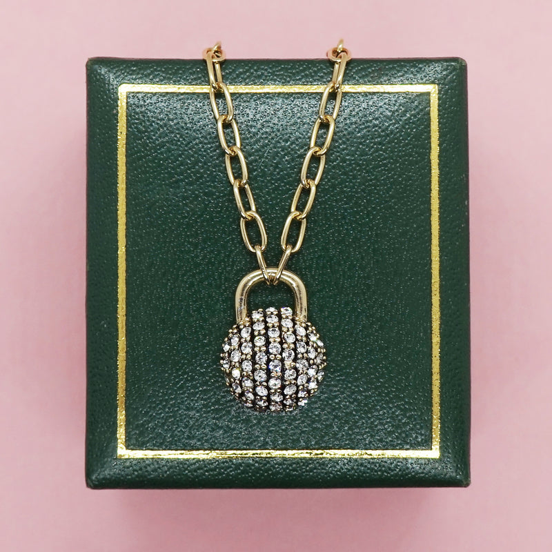 Tiffany & Co. Diamond and Platinum Classic Padlock Pendant