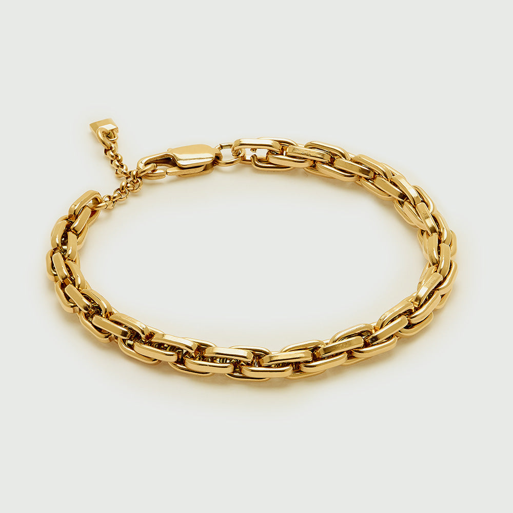 LUXE Interlocking Link Chain Bracelet - Gold