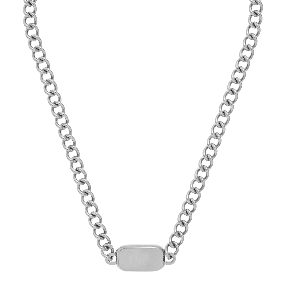 Sterling silver chunky chain on sale necklace