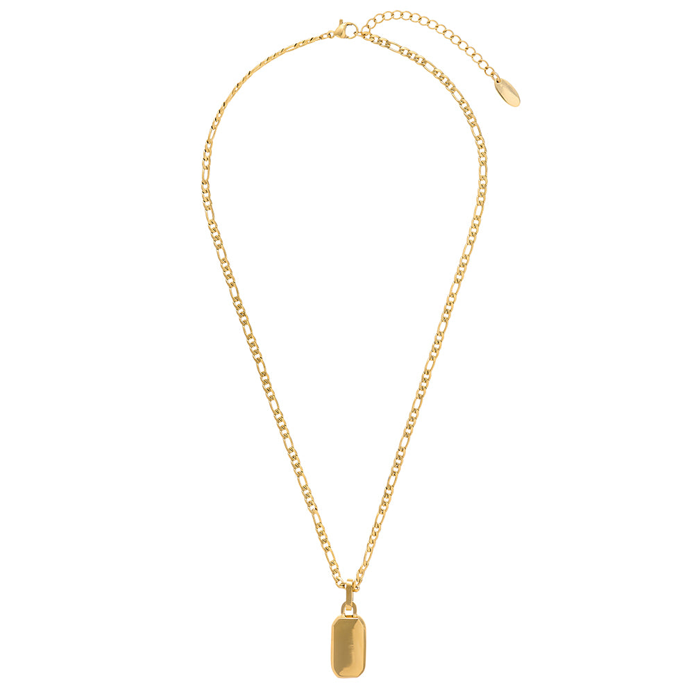 Buy Golden Rectangular Emerald Pendant Snake Chain Necklace – The Jewelbox