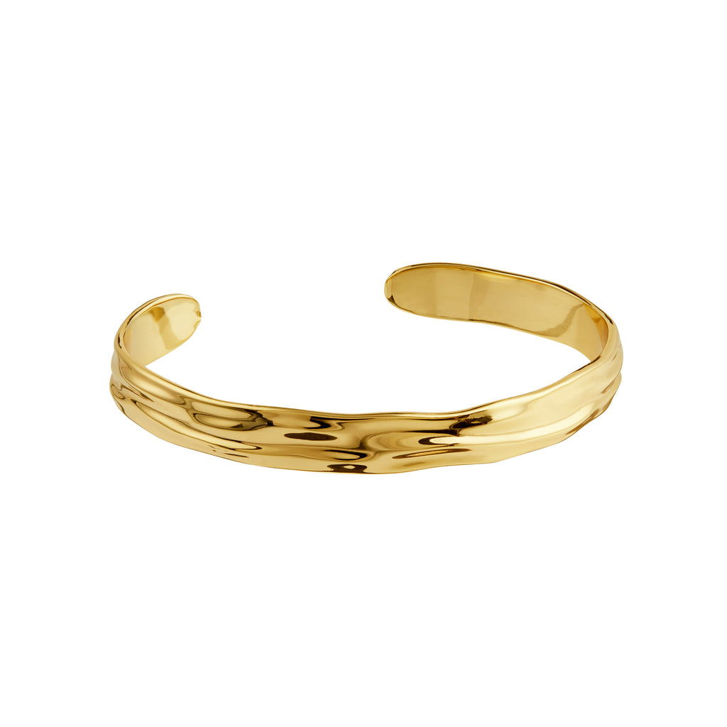 Molten Cuff Bracelet, 18ct Gold Plated